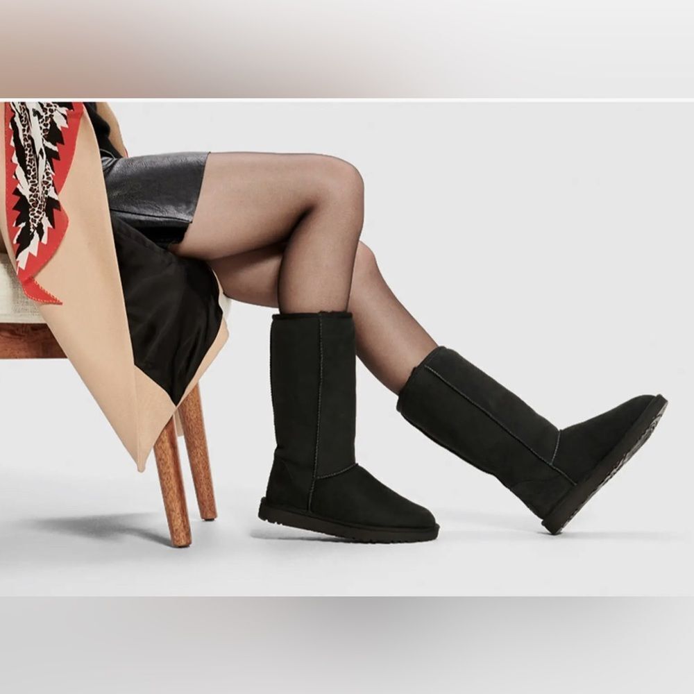 UGG Classic Tall Black Shearling Boots